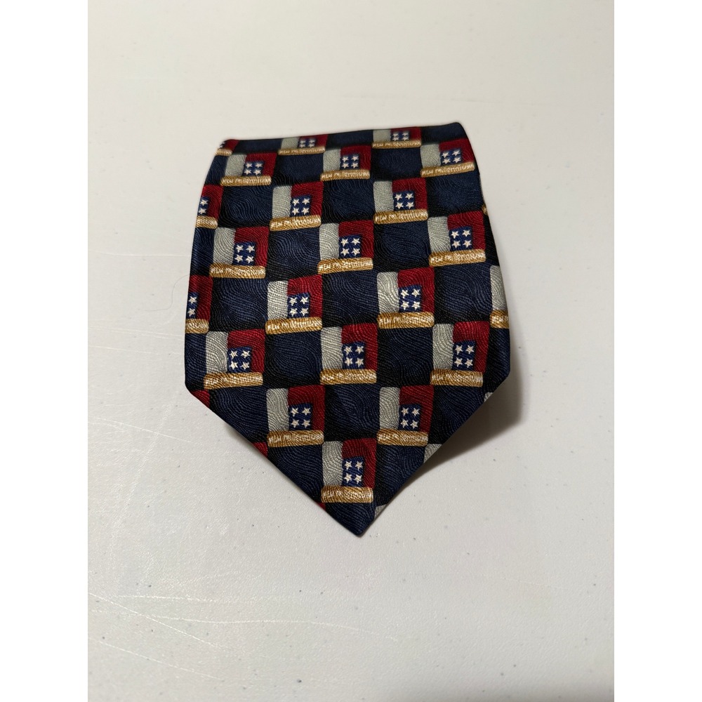 New Millennium United States Historical‎ Society Mens Tie Patriotic Flag Design
